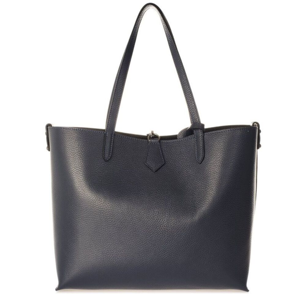 Italian Leather Shoulder Bag, Blue